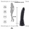 Dildo con sopapa bananin negro 21x3,5